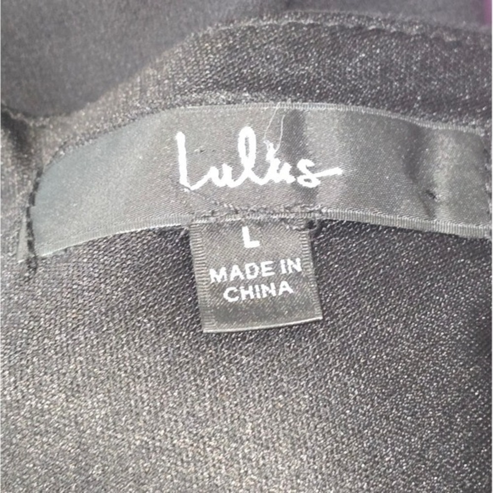 Lulus Thoughts of Hue Black Surplice Elegant Formal Black Maxi Dress Sz Large - Picture 10 of 13